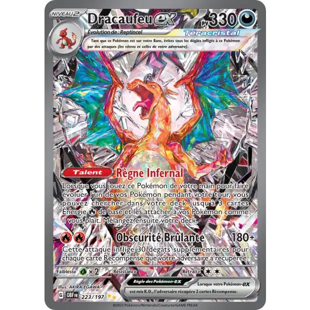 ISR - Pokemon - Flammes Obsidiennes - Dracaufeu ex 223/197