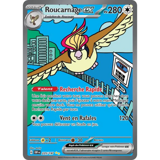 ISR - Pokemon - Flammes Obsidiennes - Roucarnage ex 225/197