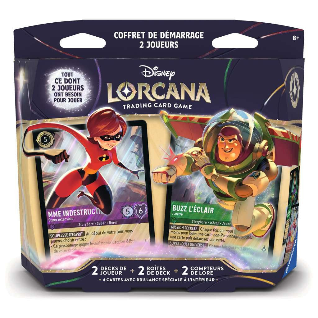 Disney Lorcana – Coffret de Démarrage 2 Joueurs – Madame Indestructible & Buzz l’Éclair – Français - Poke-Geek
