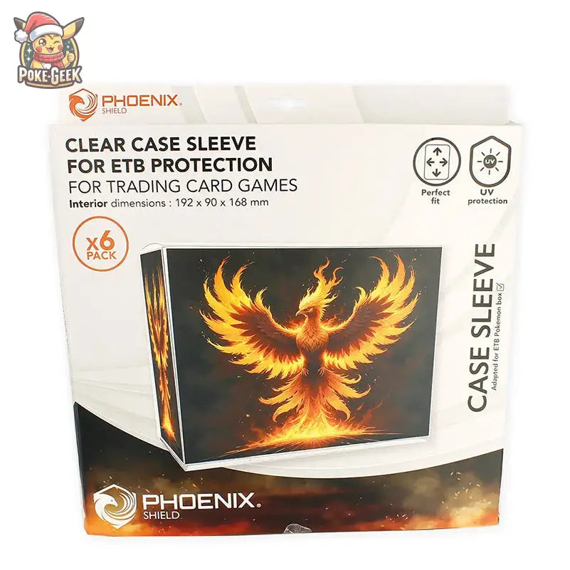 Lot de 6 Protections Crystal Box Phoenix Shield – Elite Trainer Box Pokémon – Anti-UV - Poke-Geek