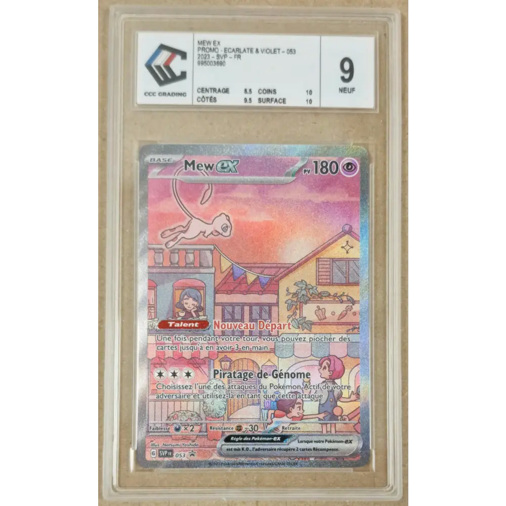 pokemon cards mew ex full art SVP 053 – French Pokémon Card – SV Black Star Promos – Graded CCC 9 stepandcompleat FFX Artwork from Magic Choose One:FIC Collector Revival Trance (Terra) (R/W/B)
