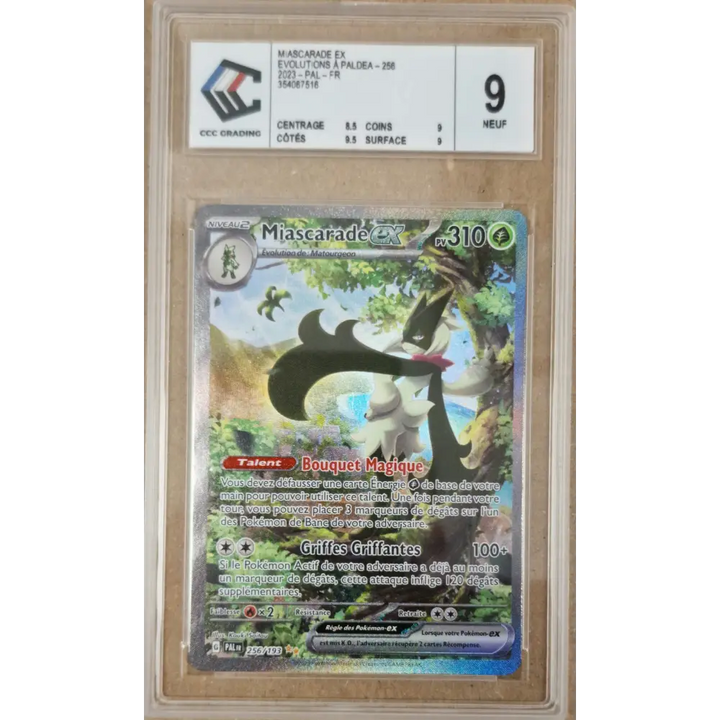 Miascarade ex (256/193) – Évolutions à Paldea – Français – CCC 9 Mint