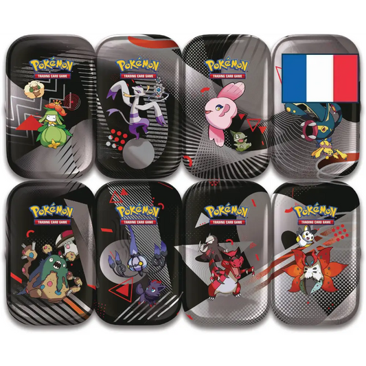 Mini-Tins Unys Écarlate et Violet EV 10.5 – Foudre Noire et Flamme Blanche (1x mini-boîte aléatoire) – FR 🚩 2 PAR PERSONNE/ADRESSE  🚩