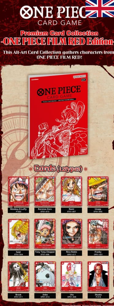 ONE PIECE CARD GAME PREMIUM CARD COLLECTION - ONE PIECE FILM RED EDITION- Anglais - Poke-Geek