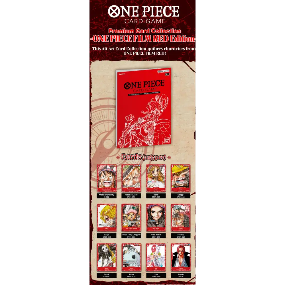 ONE PIECE CARD GAME PREMIUM CARD COLLECTION - ONE PIECE FILM RED EDITION- Anglais - Poke-Geek