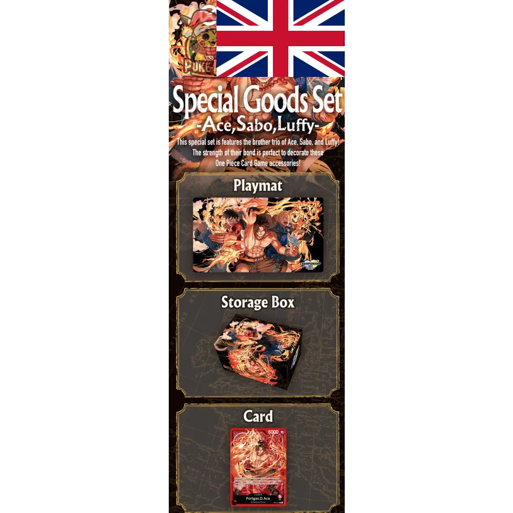 ONE PIECE CARD GAME Special Goods Set -Ace/Sabo/Luffy - Anglais - Poke-Geek