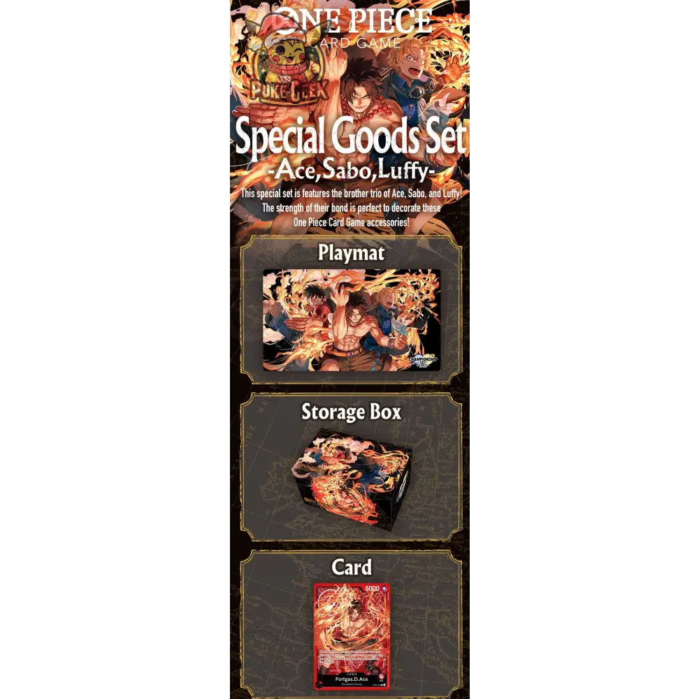 ONE PIECE CARD GAME Special Goods Set -Ace/Sabo/Luffy - Anglais - Poke-Geek