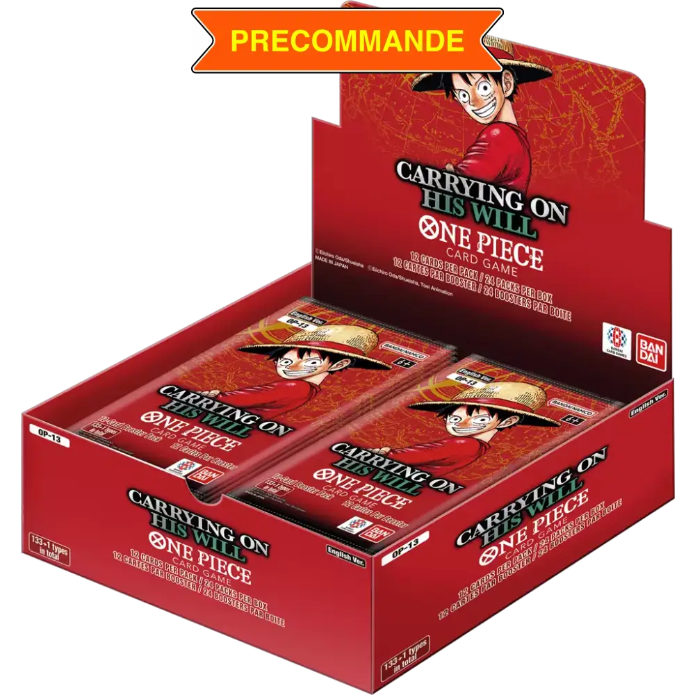 One Piece JCC - Display 24 Boosters OP13: Carrying on His Will (Anglais)