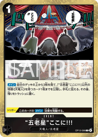 Vue agrandie de The Five Elders Are at Your Service!!!, carte OP13-096