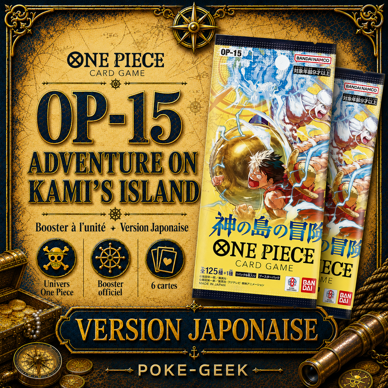 Booster One Piece Card Game OP-15 – Adventure on Kami’s Island (Japonais) - Poke-Geek