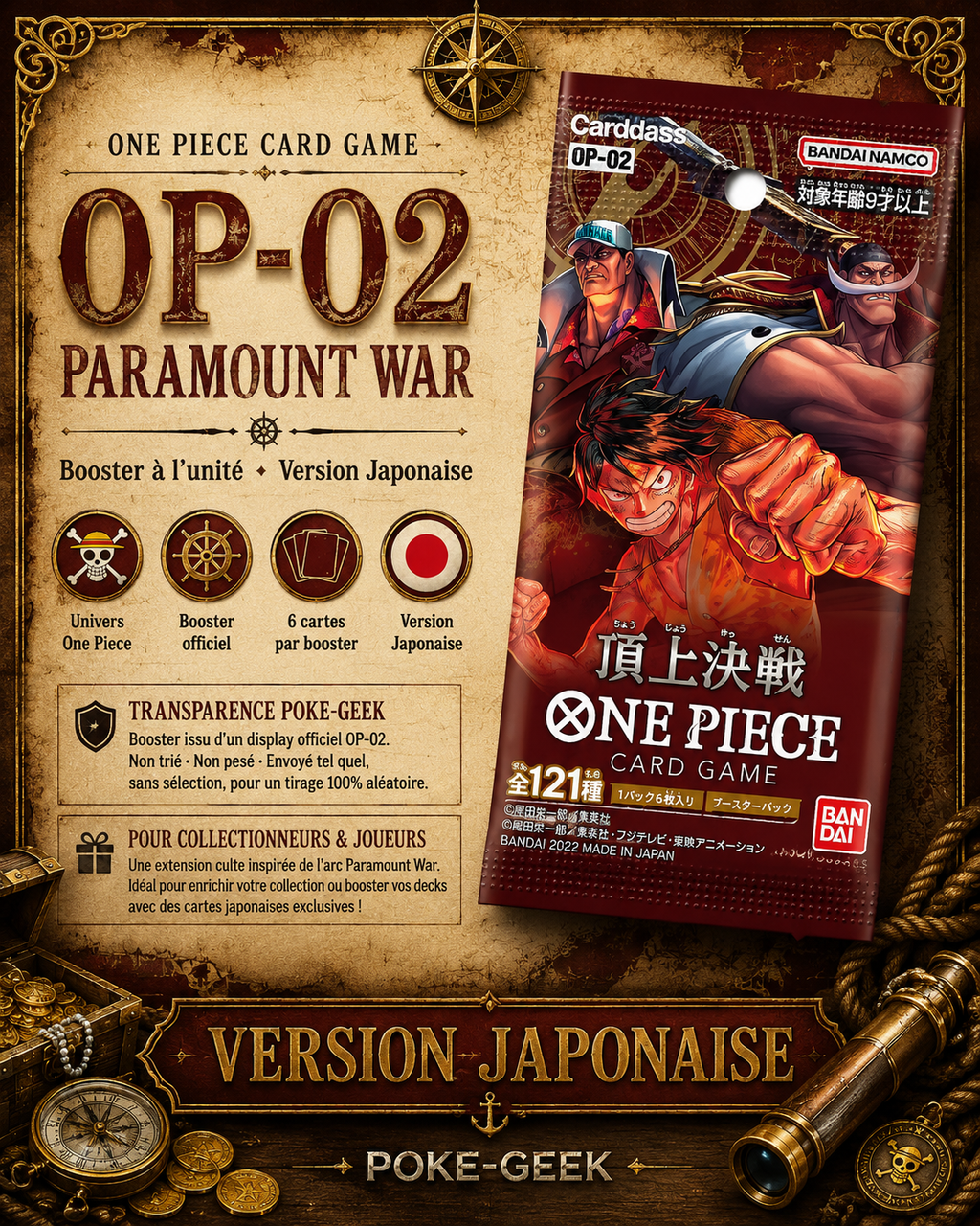 Booster One Piece OP-02 Paramount War – Japonais - Poke-Geek