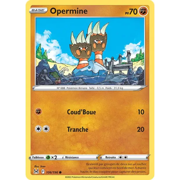 Opermine - EB Origine Perdue - 106/196 - Poke-Geek