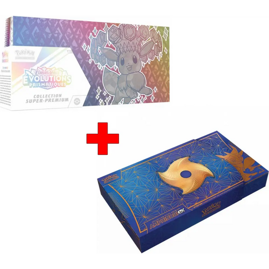 Pack Collection Super-Premium - PRE : Écarlate et Violet 08.5  et Coffret Ultra Premium Pokémon Amphinobi EX – 16 Boosters