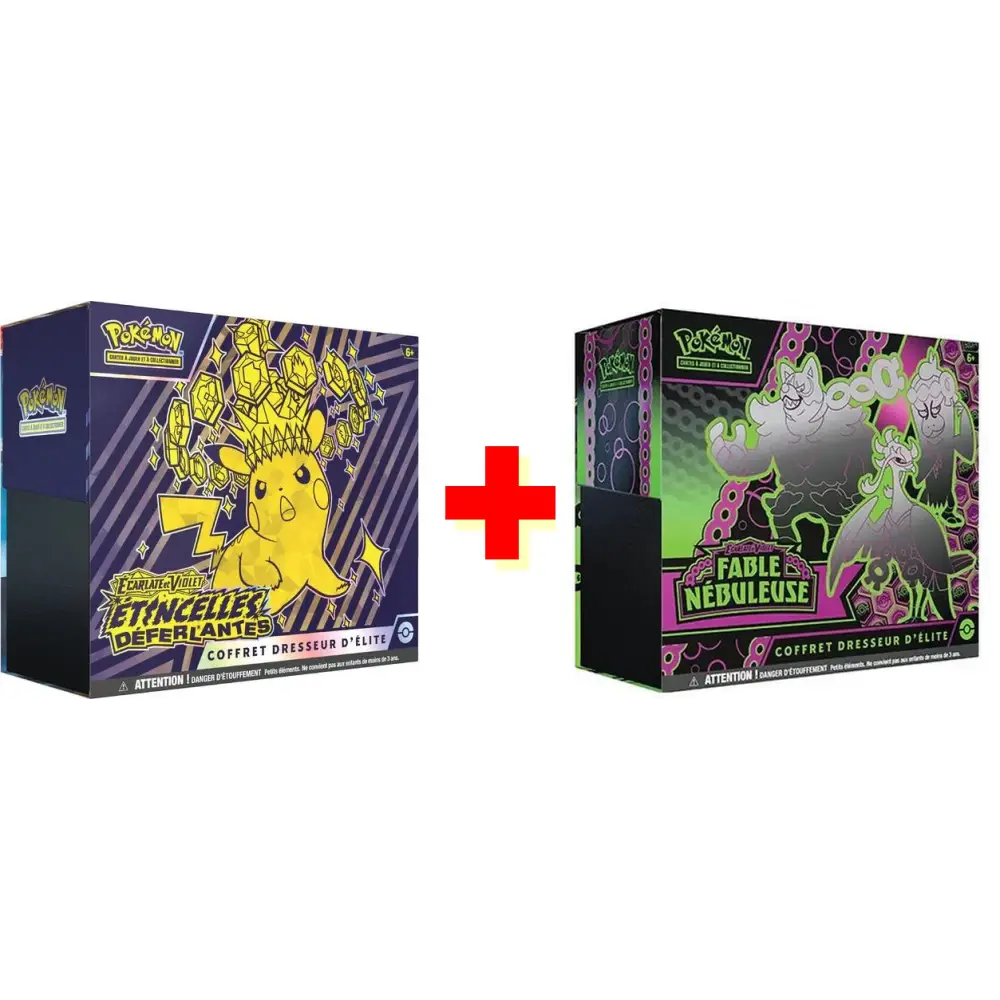 Pack ETB Étincelles Déferlantes (EV08) + ETB Fable Nebuleuse EV6.5 FR - Poke-Geek