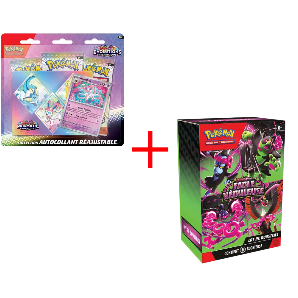 Pack Pokémon – Tripack EV08.5 Évolutions Prismatiques + Bundle 6 Boosters EV06.5 FR - Poke-Geek