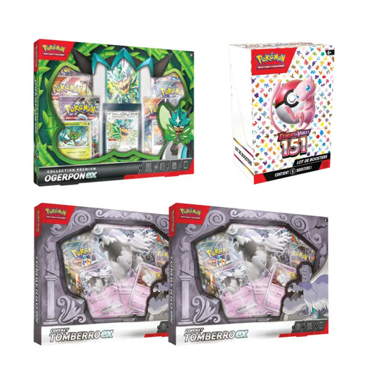 Pack Premium : 1 Bundle 151 + 1 Ogerpon EX + 2 Tomberro EX FR