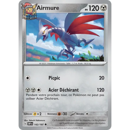Uncommon - Pokemon - Obsidian Flames - Skarmory 142/197
