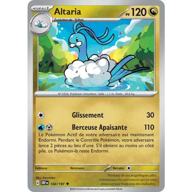 Peu commune - Pokemon - Flammes Obsidiennes - Altaria 160/197 - Poke-Geek
