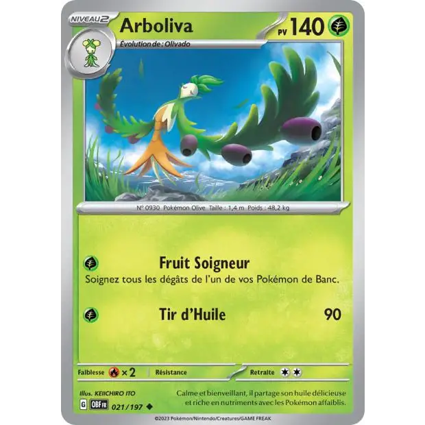Peu commune - Pokemon - Flammes Obsidiennes - Arboliva 21/197