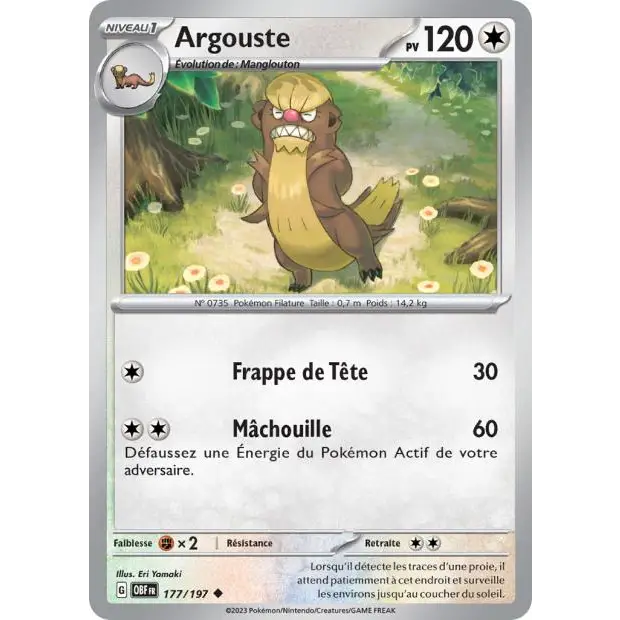 Peu commune - Pokemon - Flammes Obsidiennes - Argouste 177/197 - Poke-Geek