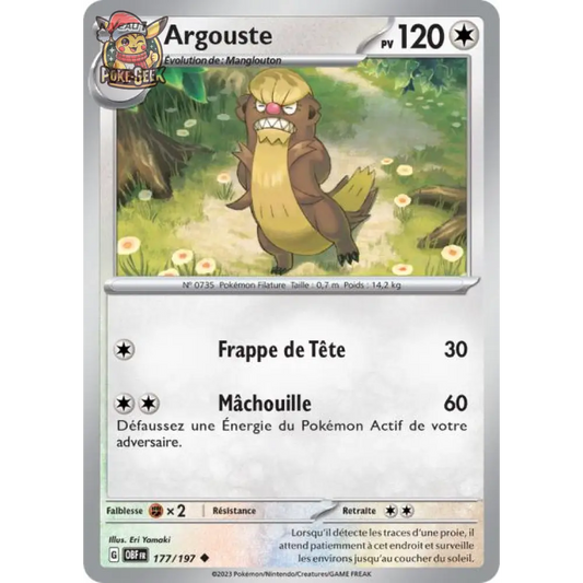 Peu commune - Pokemon - Flammes Obsidiennes - Argouste 177/197