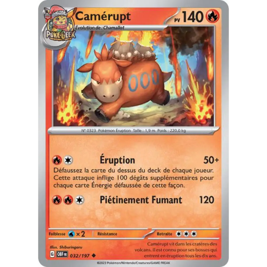 Uncommon - Pokemon - Obsidian Flames - Camerupt 32/197