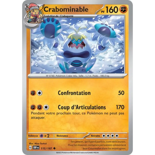Uncommon - Pokemon - Obsidian Flames - Crabominable 115/197