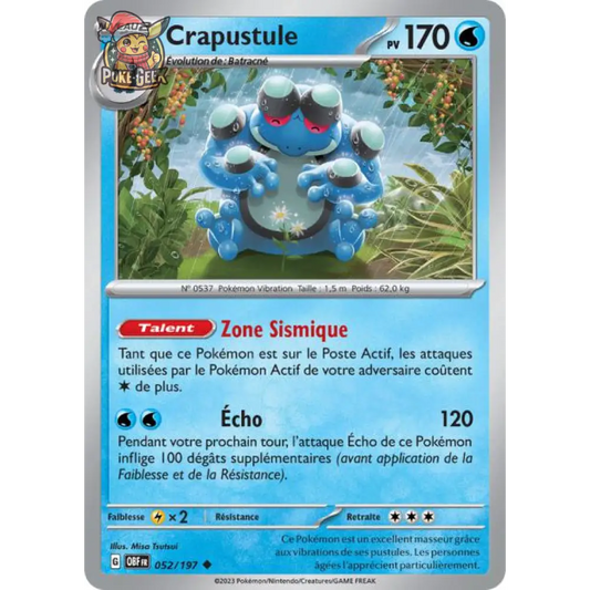 Uncommon - Pokemon - Obsidian Flames - Seismitoad 52/197