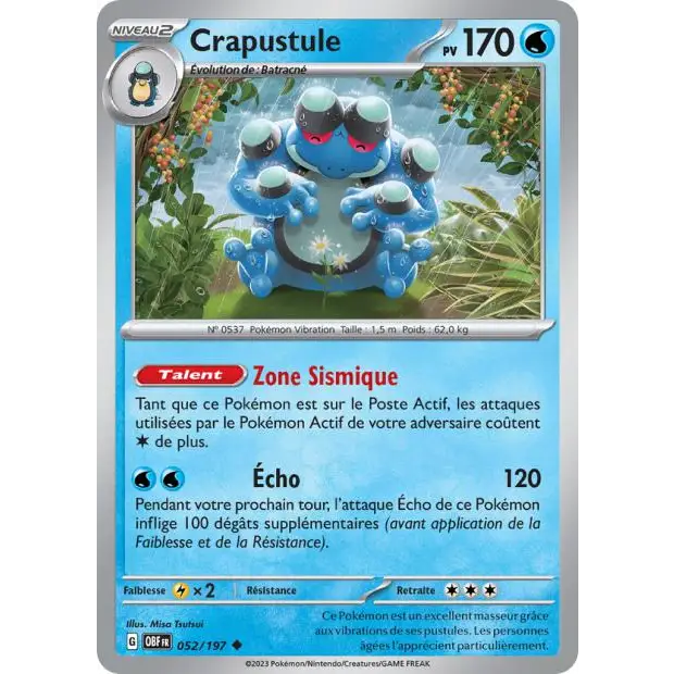 Peu commune - Pokemon - Flammes Obsidiennes - Crapustule 52/197