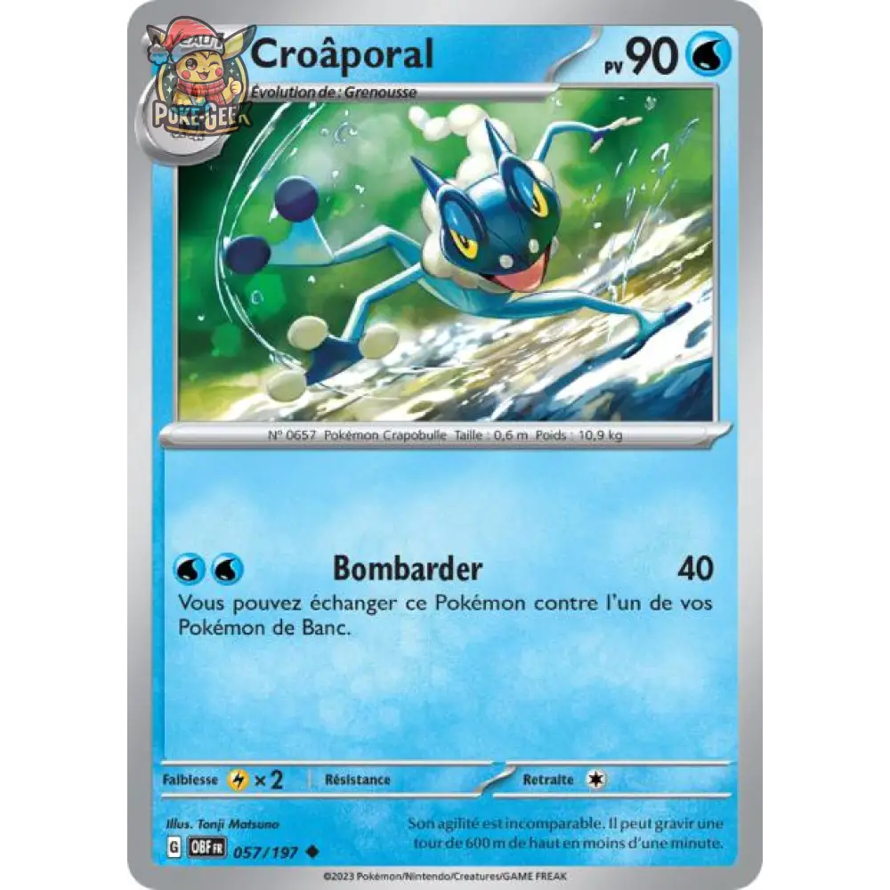 Peu commune - Pokemon - Flammes Obsidiennes - Croâporal 57/197 - Poke-Geek