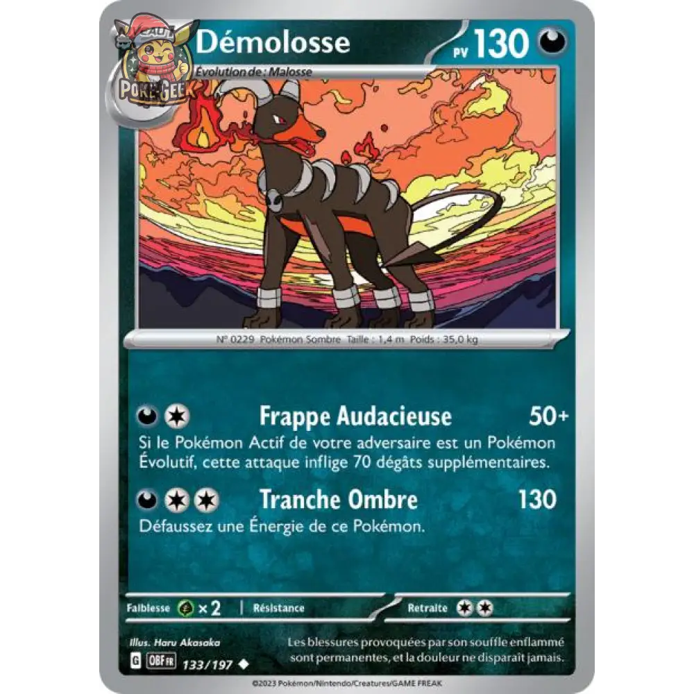 Peu commune - Pokemon - Flammes Obsidiennes - Démolosse 133/197 - Poke-Geek