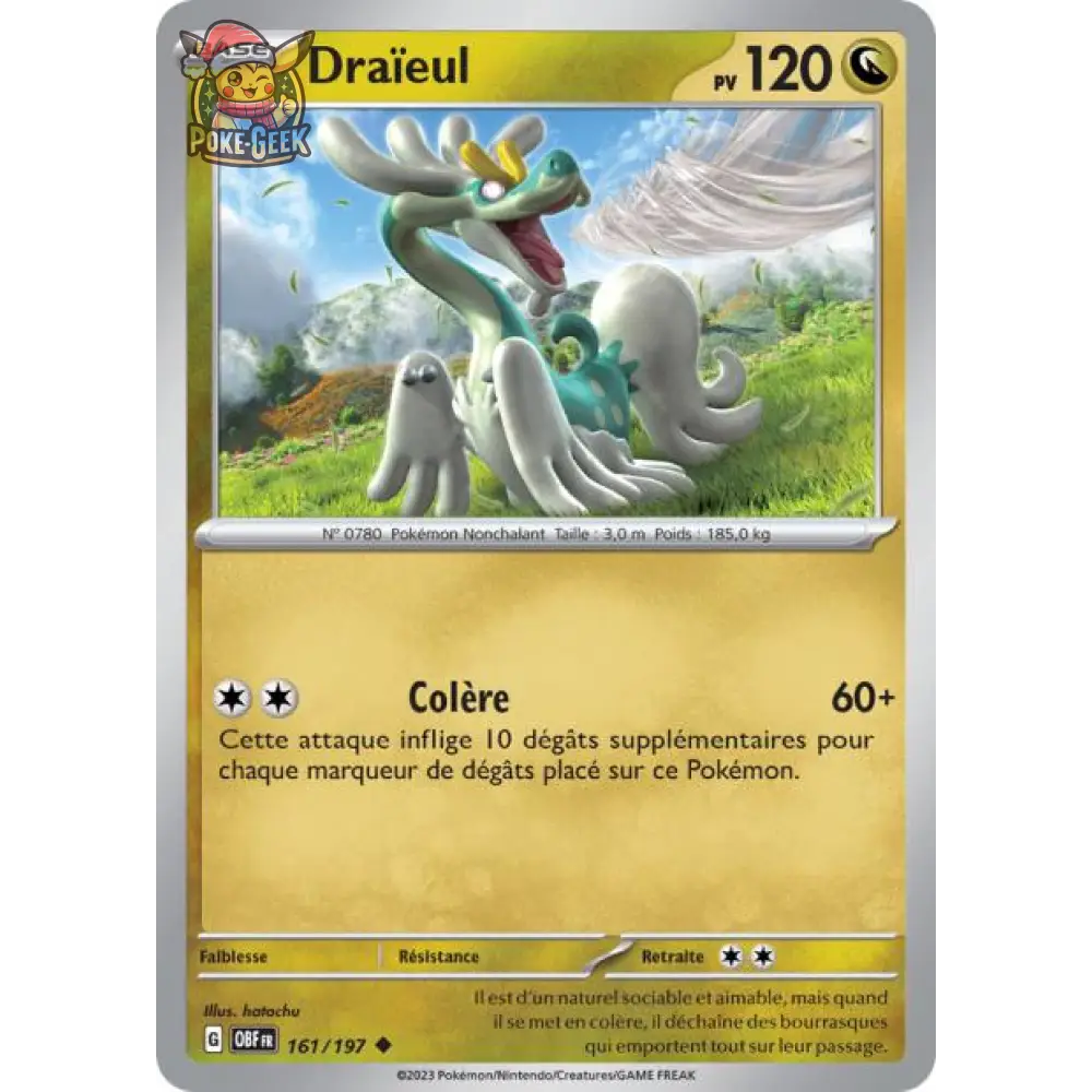 Peu commune - Pokemon - Flammes Obsidiennes - Draïeul 161/197 - Poke-Geek