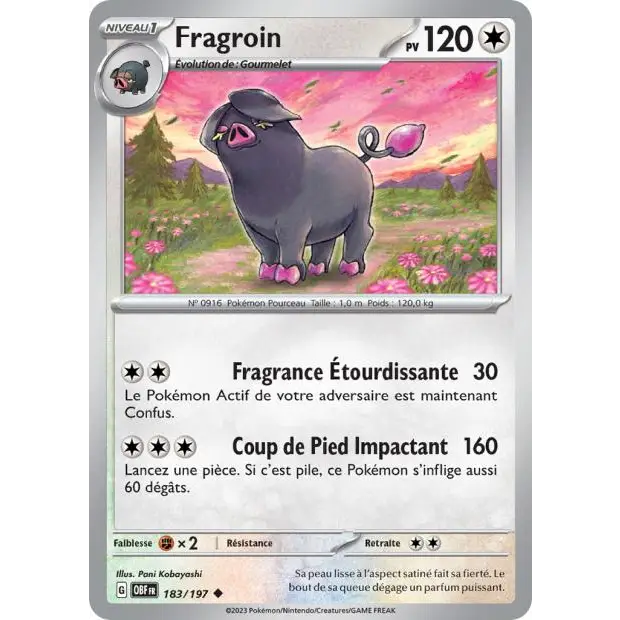 Peu commune - Pokemon - Flammes Obsidiennes - Fragroin 183/197