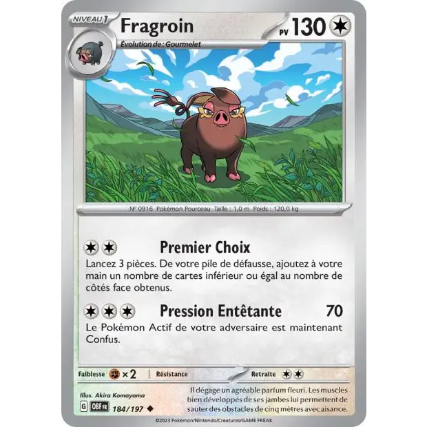 Peu commune - Pokemon - Flammes Obsidiennes - Fragroin 184/197
