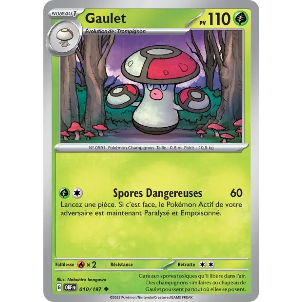 Peu commune - Pokemon - Flammes Obsidiennes - Gaulet 10/197
