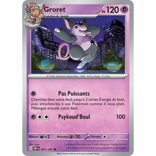 Uncommon - Pokemon - Obsidian Flames - Groret 91/197