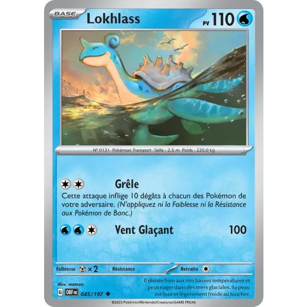 Peu commune - Pokemon - Flammes Obsidiennes - Lokhlass 45/197 - Poke-Geek