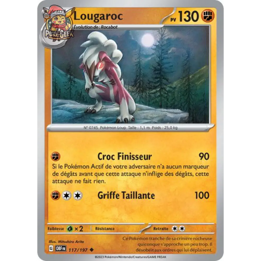 Uncommon - Pokemon - Obsidian Flames - Lycanroc 117/197