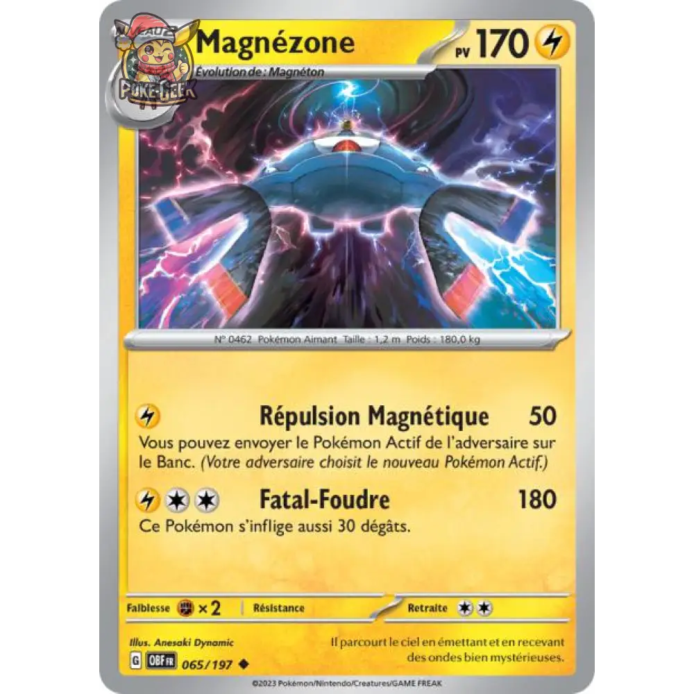 Peu commune - Pokemon - Flammes Obsidiennes - Magnézone 65/197 - Poke-Geek