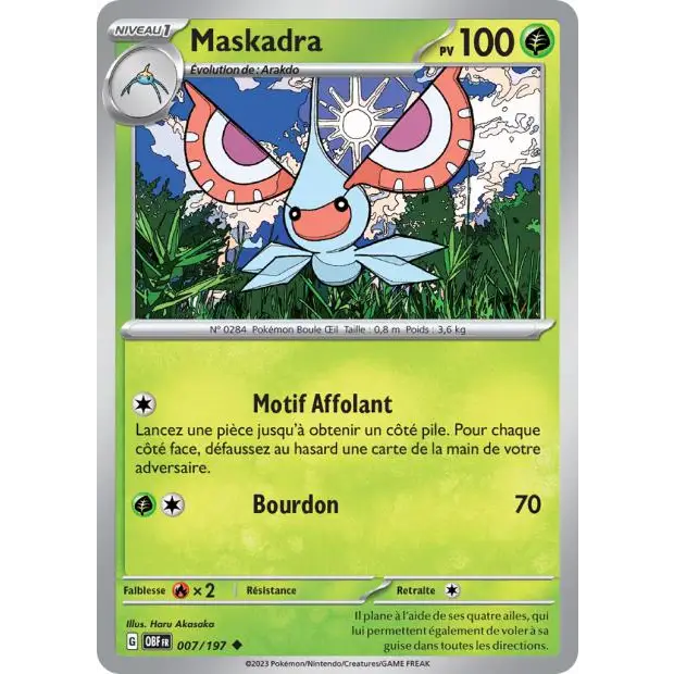 Peu commune - Pokemon - Flammes Obsidiennes - Maskadra 7/197 - Poke-Geek