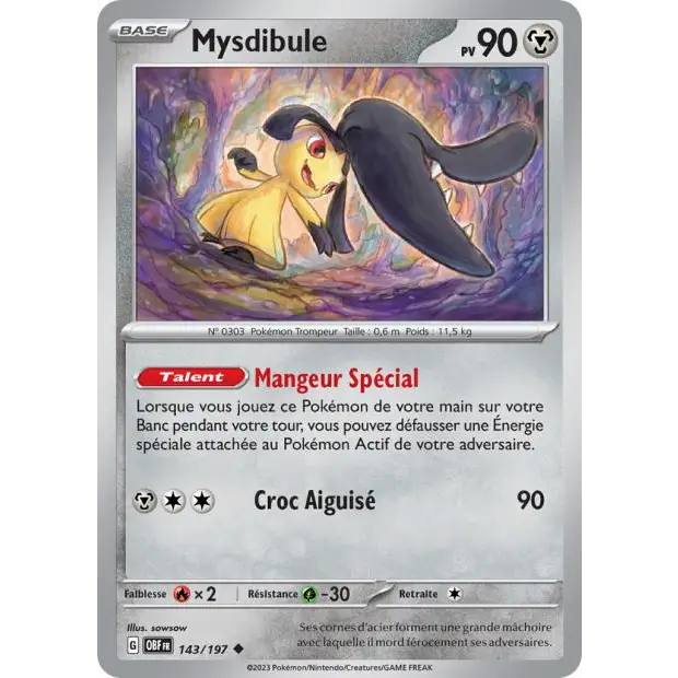 Peu commune - Pokemon - Flammes Obsidiennes - Mysdibule 143/197