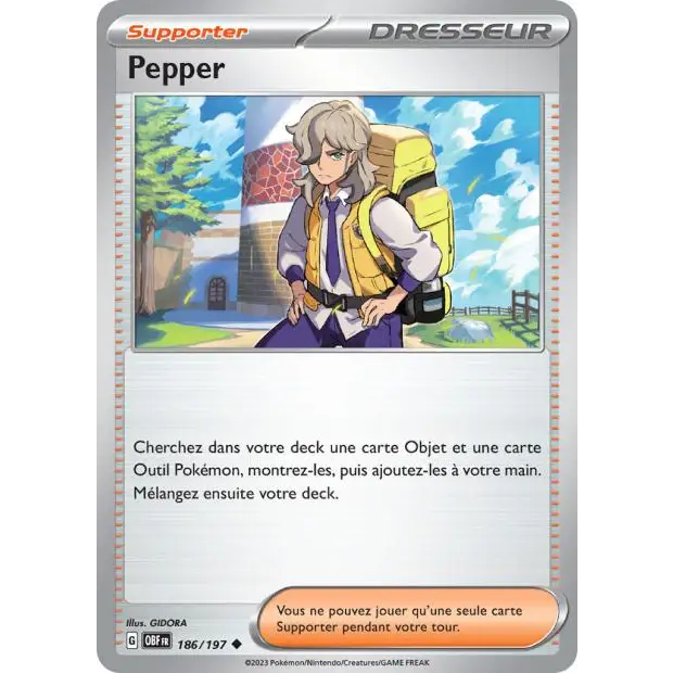 Peu commune - Pokemon - Flammes Obsidiennes - Pepper 186/197
