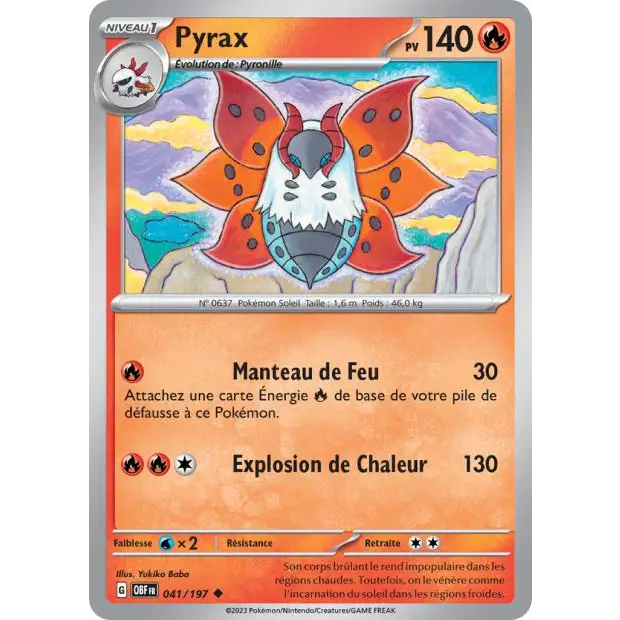 Peu commune - Pokemon - Flammes Obsidiennes - Pyrax 41/197 - Poke-Geek