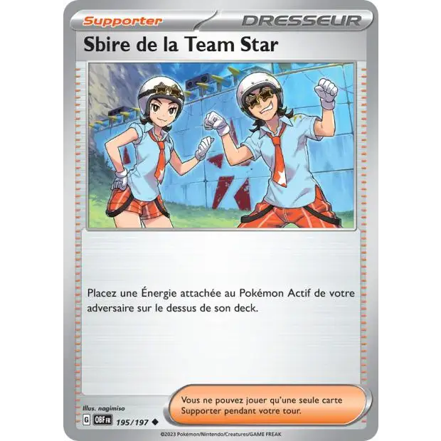 Peu commune - Pokemon - Flammes Obsidiennes - Sbire de la Team Star 195/197 - Poke-Geek