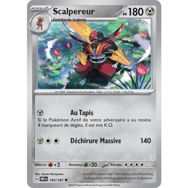 Peu commune - Pokemon - Flammes Obsidiennes - Scalpereur 150/197