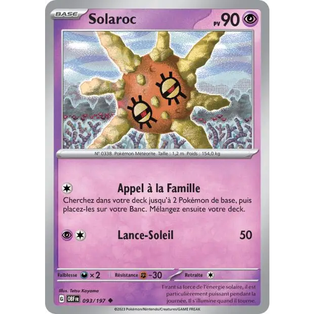 Peu commune - Pokemon - Flammes Obsidiennes - Solaroc 93/197