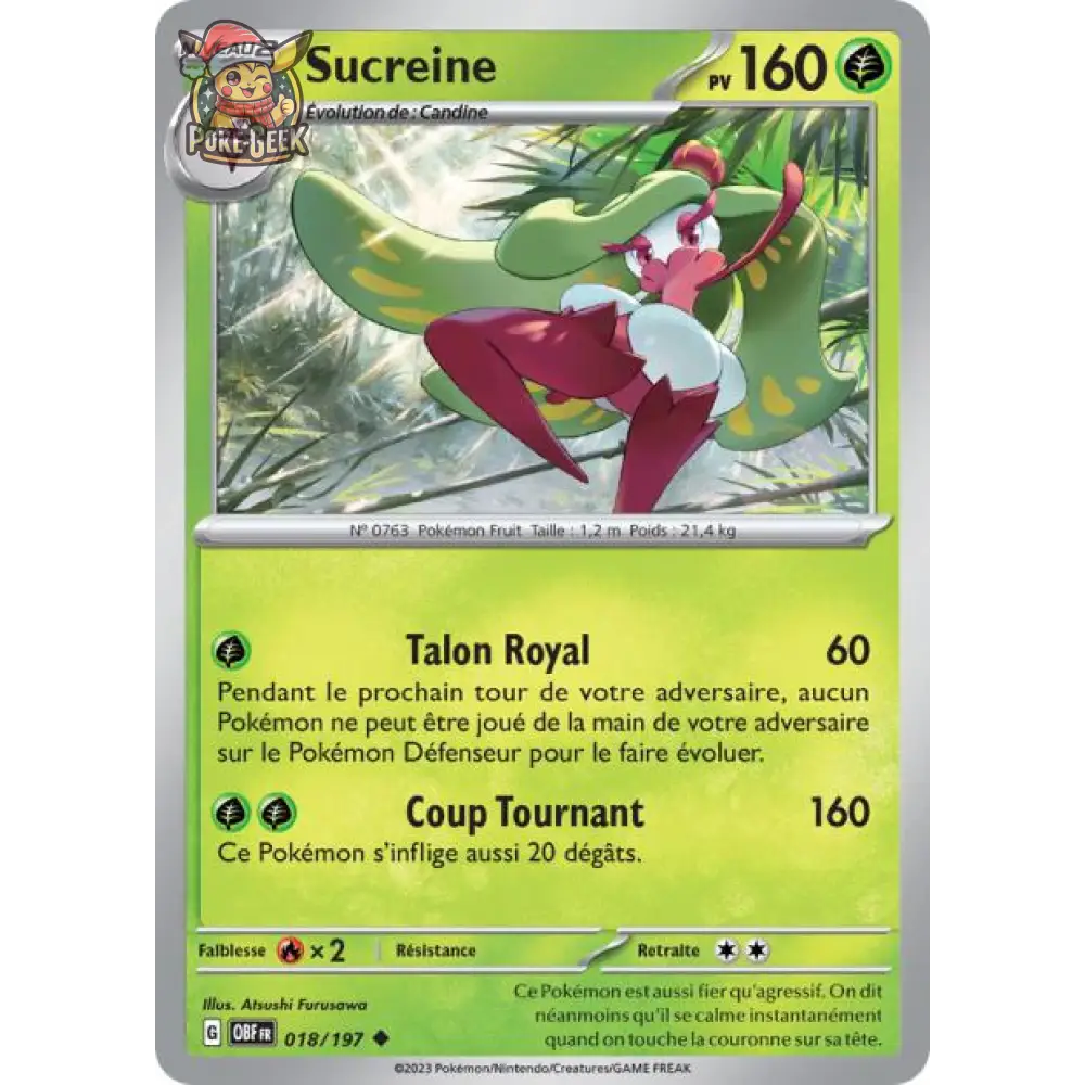 Peu commune - Pokemon - Flammes Obsidiennes - Sucreine 18/197 - Poke-Geek