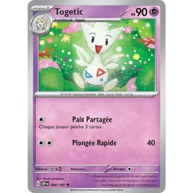 Peu commune - Pokemon - Flammes Obsidiennes - Togetic 84/197