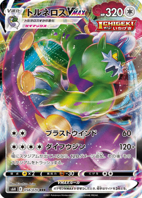 Vue agrandie de Tornadus VMAX, carte 058/070