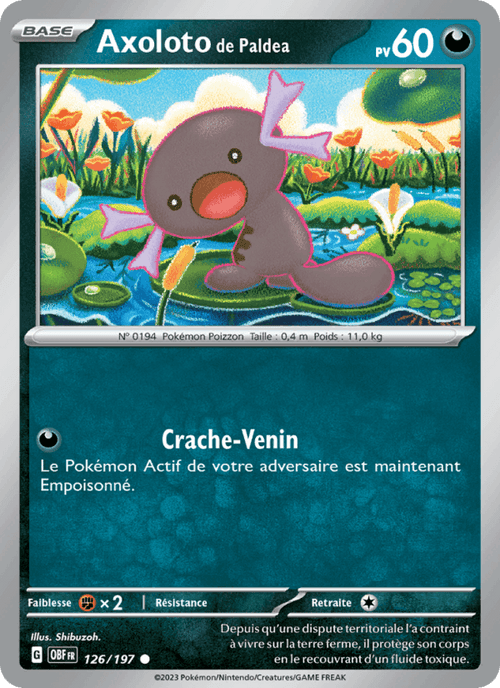 Axoloto de Paldea 126/197 — EV03 – Flammes Obsidiennes